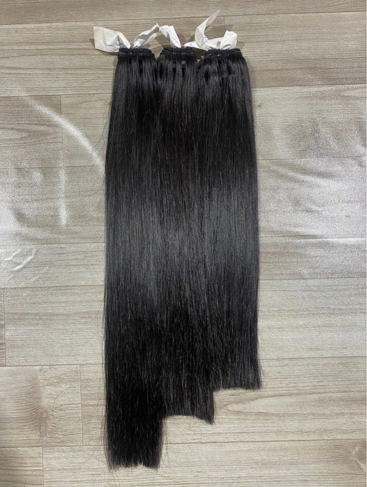 Single Raw Weft Extensions